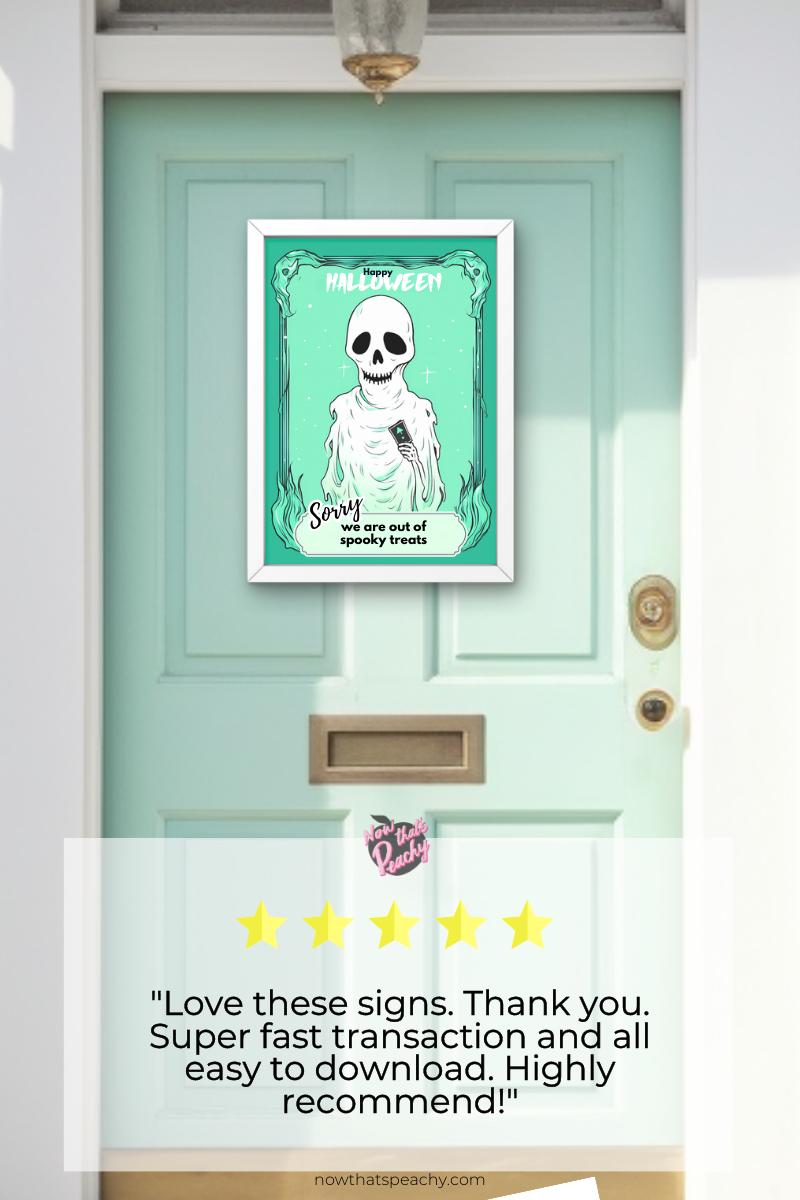 Tarot Card Ghost Blank Invite Template Printable Halloween DIY Spooky Wall Art, Custom Word Pastel Goth Greeting Card SVG PNG Door Sign
