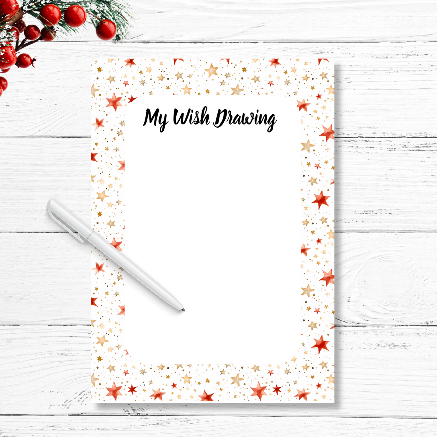 North Pole Santa Letter Set Stationery for Kids Printable Download with Good and bad letter from Santa, diy wish list and Christmas activity drawing pages by nowthatspeachy