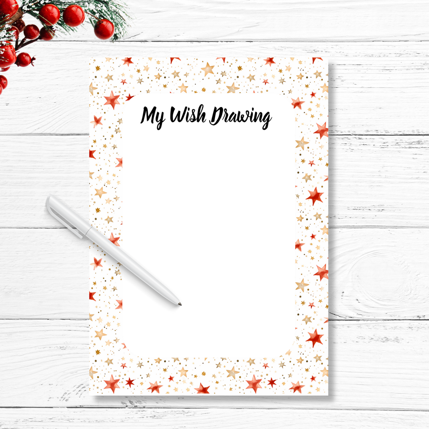 Personalized Black Santa Needs Your Help Red Magic Wish coin Card for kids christmas eve keepsake stocking gift idea for parents, easy instant digital download printable