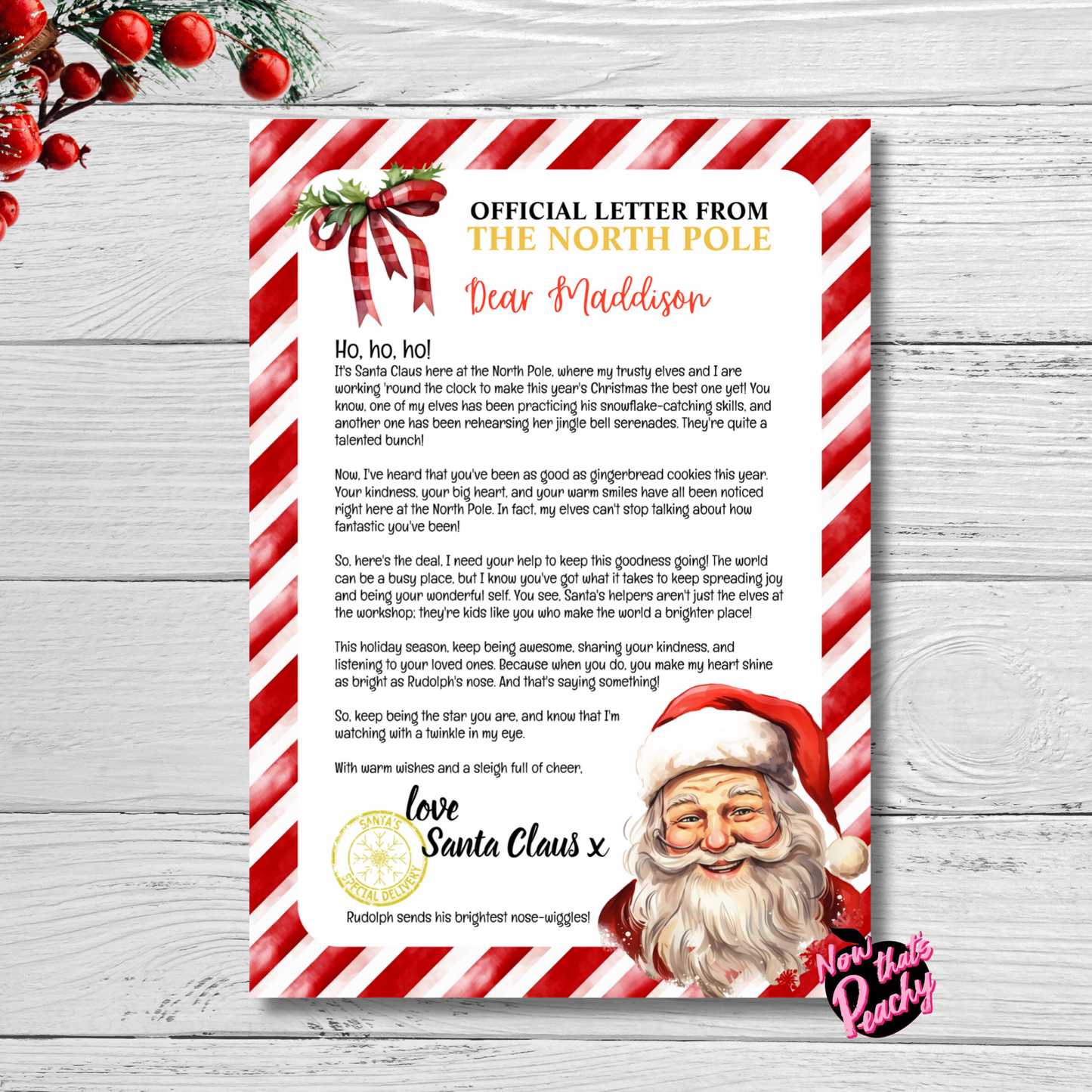 Christmas North Pole Santa Letter Set Stationery for Kids Printable Download with Good and bad letter from Santa, diy Christmas activity pages by nowthatspeachy