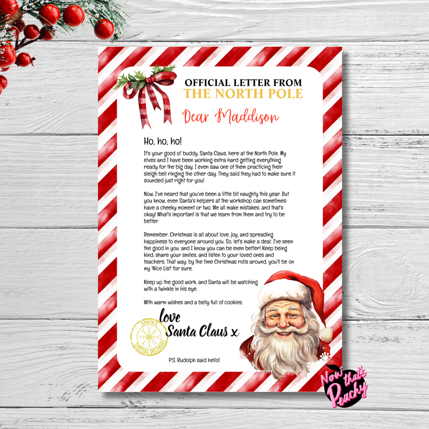 Christmas North Pole Santa Letter Set Stationery for Kids Printable Download with Good and bad letter from Santa, diy Christmas activity pages by nowthatspeachy