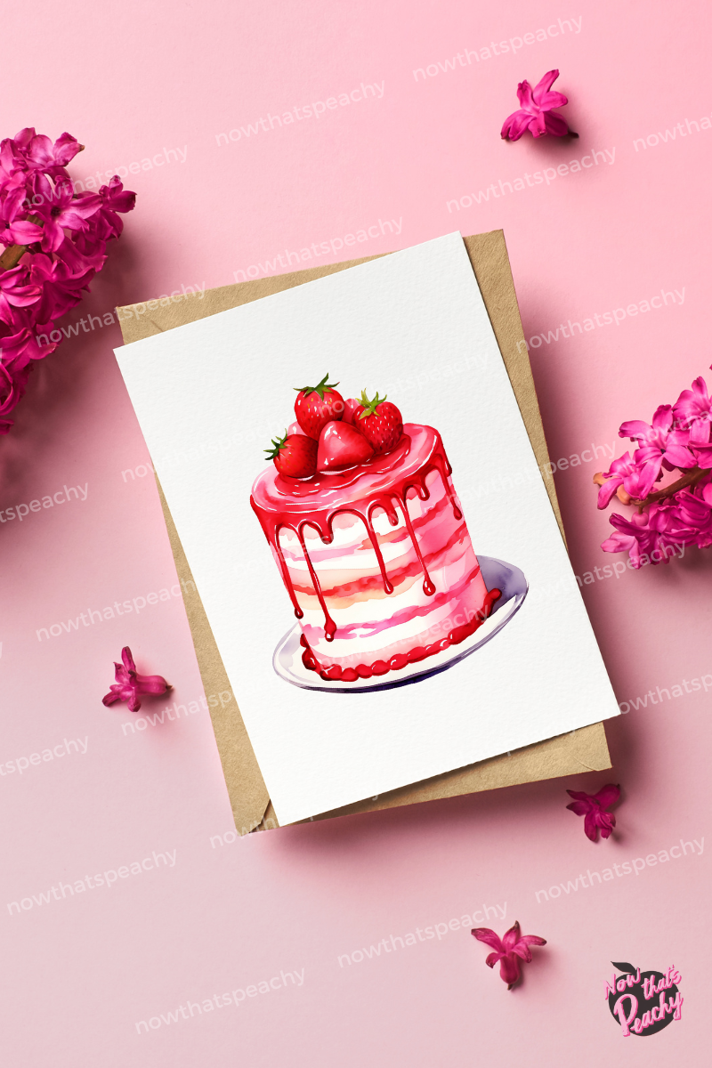 Buttercream Cake Celebration Card | FREE PRINTABLE