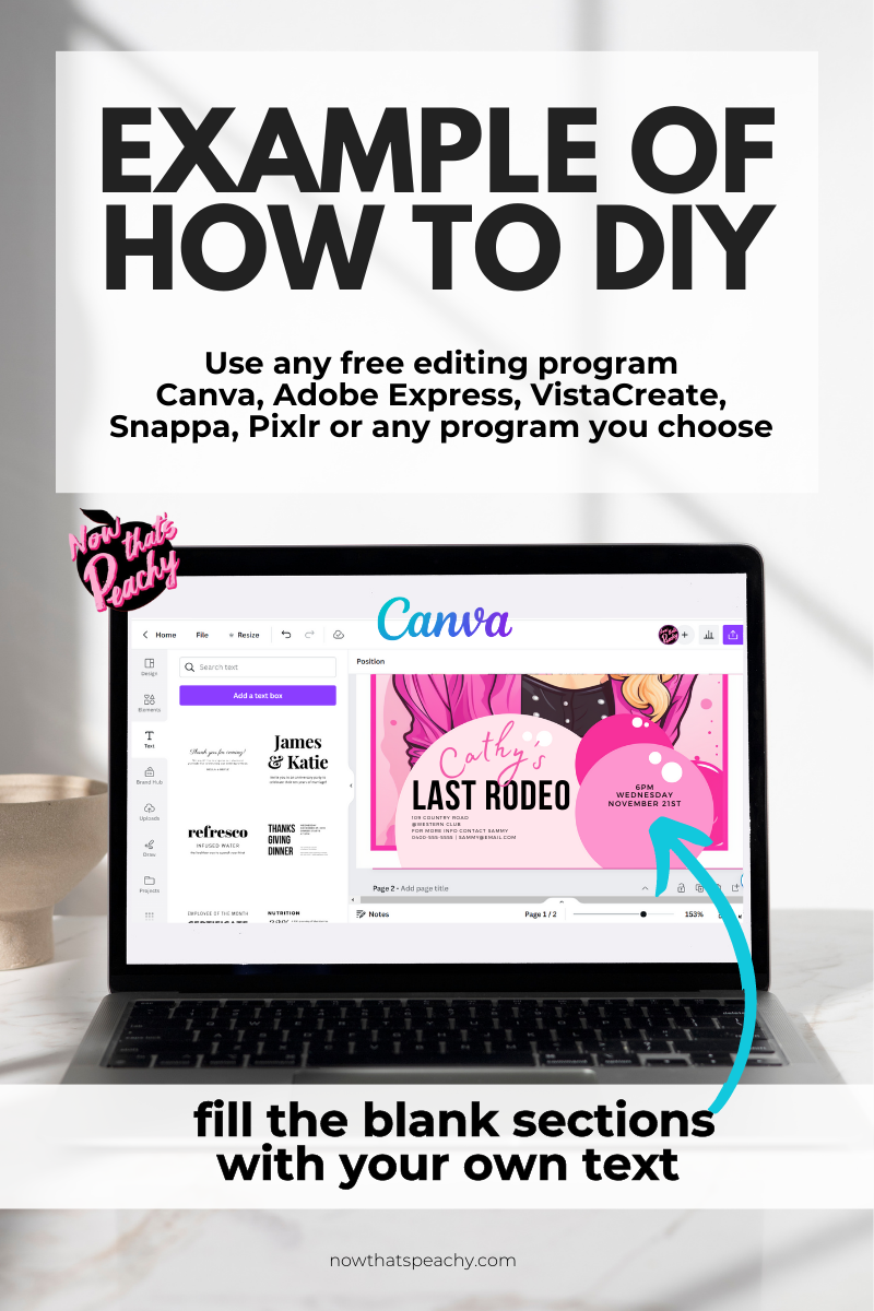 Pinkcore Preppy Cowgirl blank template for birthday bachelorette hen party, diy canva template,country girl western themed party, Rodeo-inspired art poster, Rustic party, Southwestern style birthday party invite, Wild West party fashion vibes, Vintage cowgirl template, Boho cowgirl blank template, Prairie chic sty;e, Preppy blank template, Horseback riding template, Ranch disco dance poster template barbiecore