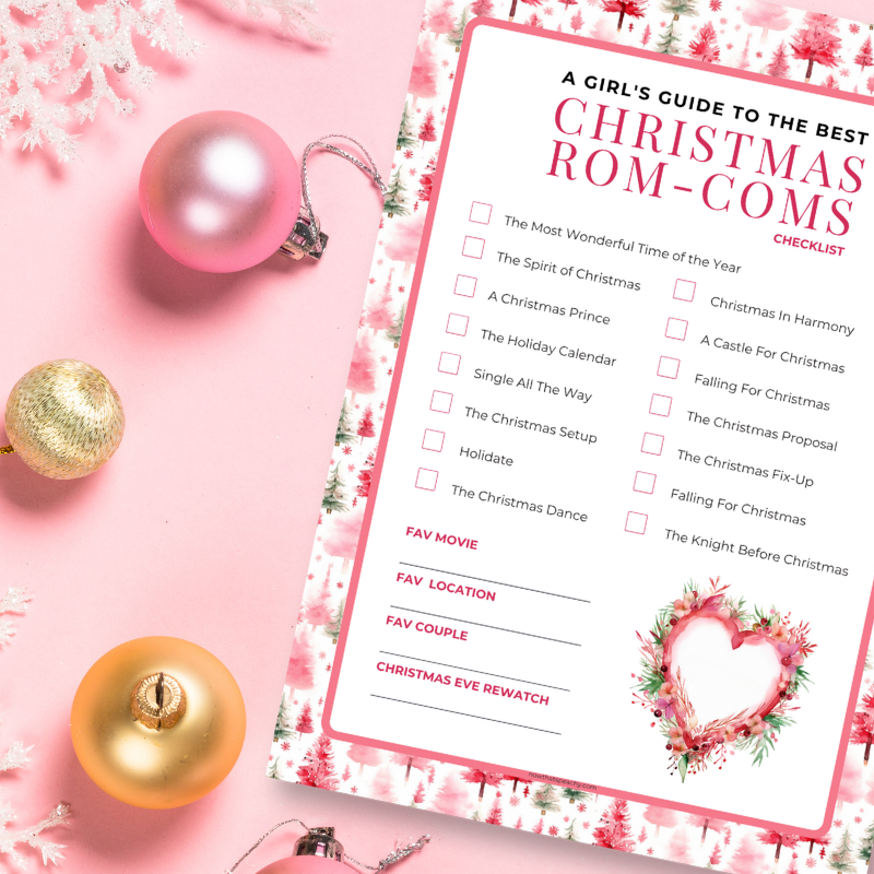 Free Printable Checklist 15 Best Christmas Rom Com Movies For Girls