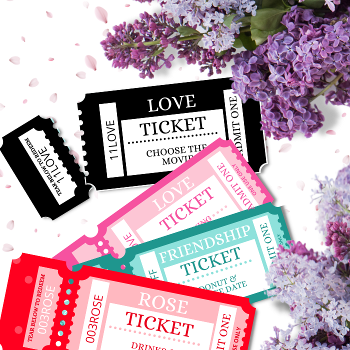 love DIY ticket voucher book Valentines Day Anniversary vday Birthday cool fun cheap affordable gift ideas printable digital downloads present inspo template Love kinky sex couples date night friendship friends lovers theme wife husband partner 
