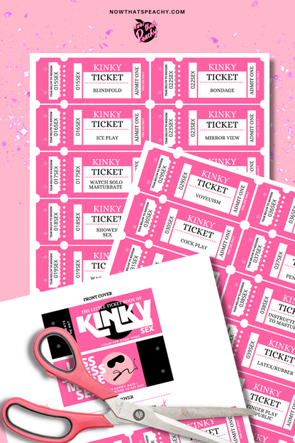 KINKY SEX TICKET Voucher Book Printable Download Valentines Day Anniversary Naughty coupons Couples wife husband love funny dirty sexual 18+
