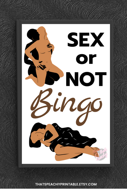 SEX or NOT BINGO Ladies Night game Printable Instant Download, Bachelorette Hens Parties idea, naughty dirty x-rated 18+ adults only