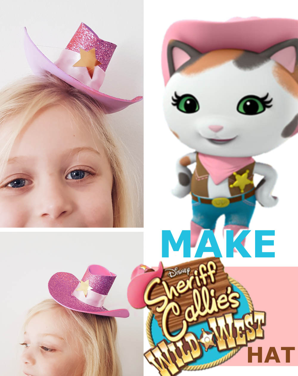 Mini Cowgirl/Cowboy Western Hat Template | DIY Costume PNG SVG