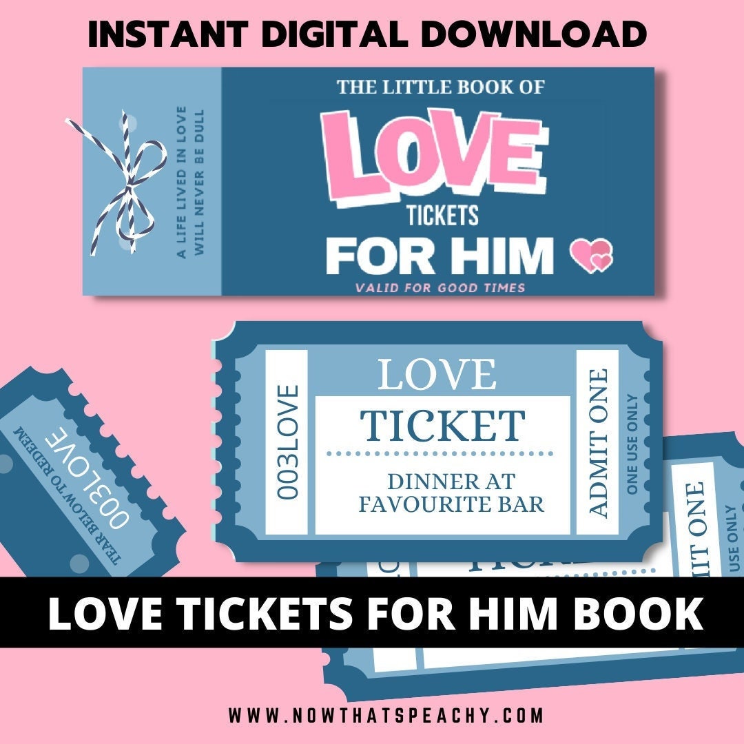 Shop for LOVE For Him date activity ideas Ticket Voucher Coupon book printable dIY print off valentines anniversary partner lover digital download fun cute idea present Birthday print off retro vintage theme night out gay lgbtqia partner Mr Husband Boyfriend BF adult explore anti vday product shop easy cheap affordable personalized custom gifts