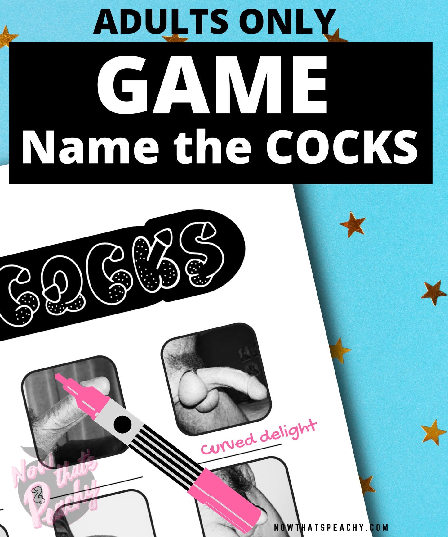 GAME NAME THE COCKS Printable, Bachelorette, Gay pride Parties, Bridal Shower Penis Dick Willy naughty adults Hens Party Instant Download games