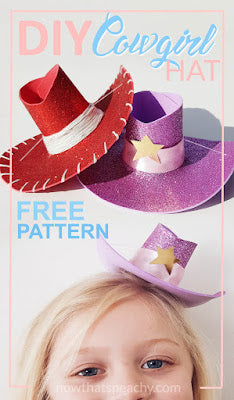 Mini Cowgirl/Cowboy Western Hat Template | DIY Costume PNG SVG