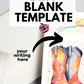 Colourful Boots Watercolor Blank Template Western Party invitations Poster Journal Page DIY