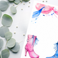 Elegant Boots Watercolor Blank Template Bachelorette Birthday Party Invite DIY