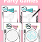 DINER themed 1950's find a word crossword Game Party PRINTABLE pack, Rock'n'roll Sock Hop Retro 50s Birthday fifties Soda hop instant digital download quiz birthday kids teen adult all ages print off at home fun easy cheap Jukebox activity games