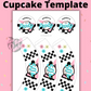 Custom DINER 50's Cupcake Wrapper Topper Party PRINTABLE, Rock'n'roll Sock Hop Retro 1950s Birthday editable decorations Personalized Name