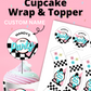 Custom DINER 50's Cupcake Wrapper Topper Party PRINTABLE, Rock'n'roll Sock Hop Retro 1950s Birthday editable decorations Personalized Name