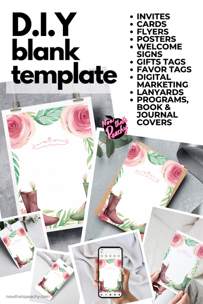 Blank Gift Tags Printable Editable- Floral