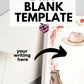 Boho Western Chic Boots Hat Watercolor Template Blank Page Border Frame DIY