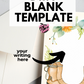 Country Chic Watercolor Blank Template Invite Poster Journal Page DIY