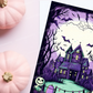 Pastel Goth Haunted House Blank Template printable digital DIY download