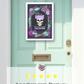 Halloween Pastel Floral Skull Blank Template printoff digital DIY download