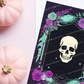 Halloween Pastel Floral Skull Blank Template printoff digital DIY download