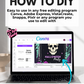 Halloween Pastel Floral Skull Blank Template printoff digital DIY download