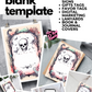 Blank Skull Invite Template DIY Printable Halloween Watercolor Art, Custom Greeting Card