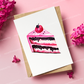 Buttercream Cake Slice Celebration Card | FREE PRINTABLE