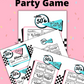 Diner Party 1950s classic american car drawing name matching card decorations guessing game printable instant downloas for fifties sock hop soda shoppe pop 1950s themed parties drawing fun easy cheap fast game 