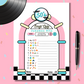 Emoji DINER 1950's Music Song Guessing Game Party PRINTABLE, Rock'n'roll Sock Hop Retro 50s Birthday fifties Soda hop instant digital download quiz birthday kids teen adult all ages print off at home fun easy cheap Jukebox games