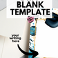 Blue Blank Graduation Template Watercolor, DIY Cards Invite Certificate Poster Flyer