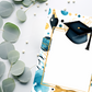 Blue Blank Graduation Template Watercolor, DIY Cards Invite Certificate Poster Flyer
