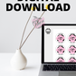 1st B'day Grease Favor Sticker circles PRINTABLE Pink Ladies T-birds Party decor tags labels cake topper DIY 50s themed ONE Birthday greaser Rock'n'roll Sock Hop Retro 50s fifties Soda hop Jukebox instant digital download