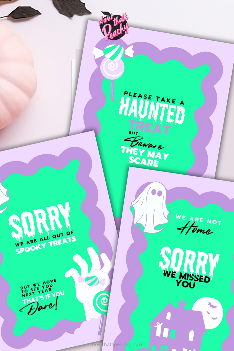 Halloween Front Door Signs PRINTABLE Halloween door candy porch sign T ...