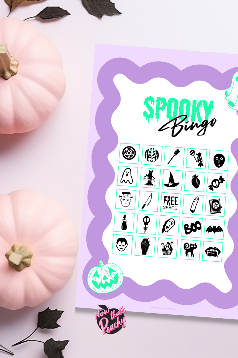 Wavy Bingo Halloween Printable Halloween Game Activity