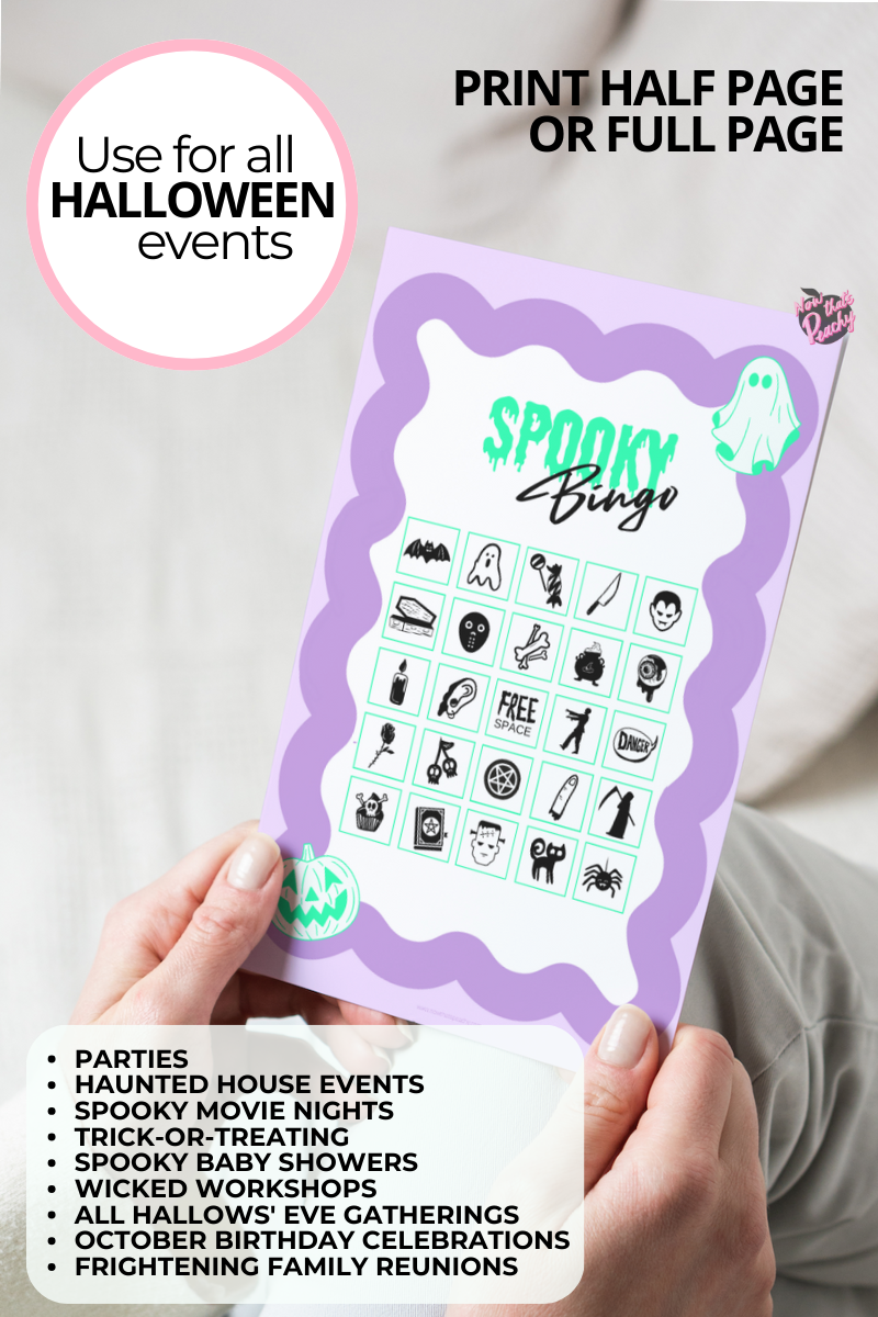 Wavy Bingo Halloween Printable Halloween Game Activity