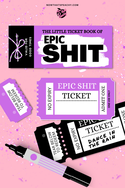 EPIC SHIT blank TICKET Voucher Book Printable Digital Download Birthday coupons gift idea