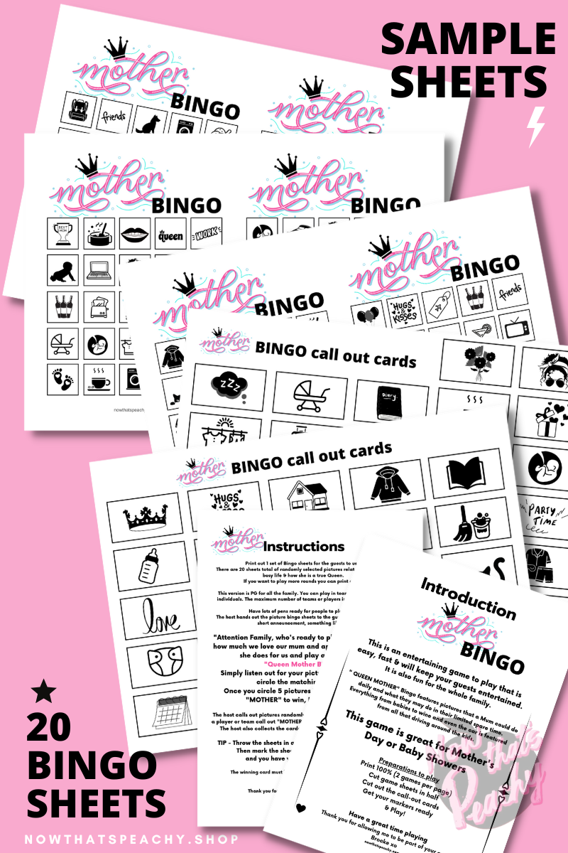 Your Mother the Queen, Bingo Game | FREE PRINTABLE