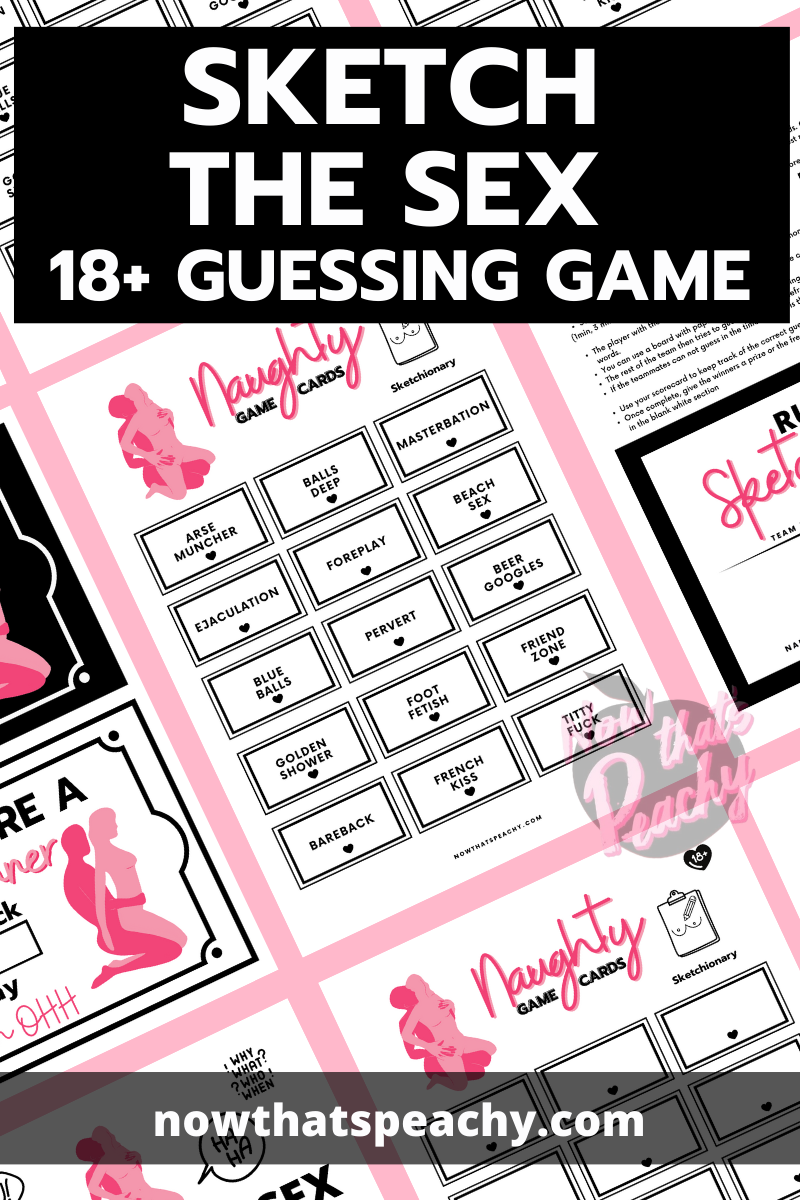 Naughty Sketch The SEX Card Guessing Game Printable Instant Download 18+ Bachelorette Hen Party Bridal Shower funny sexy dirty x-rated adult