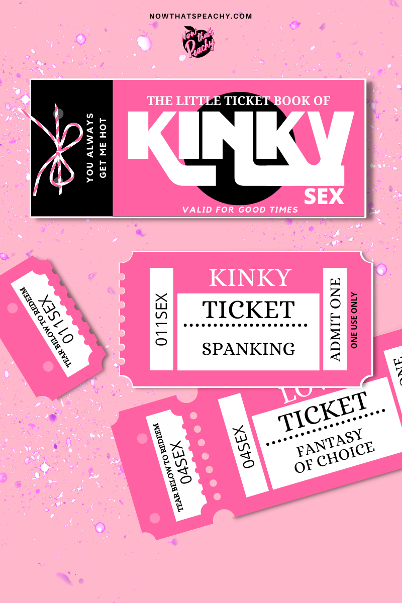KINKY SEX TICKET Voucher Book Printable Download Valentines Day Annive image image