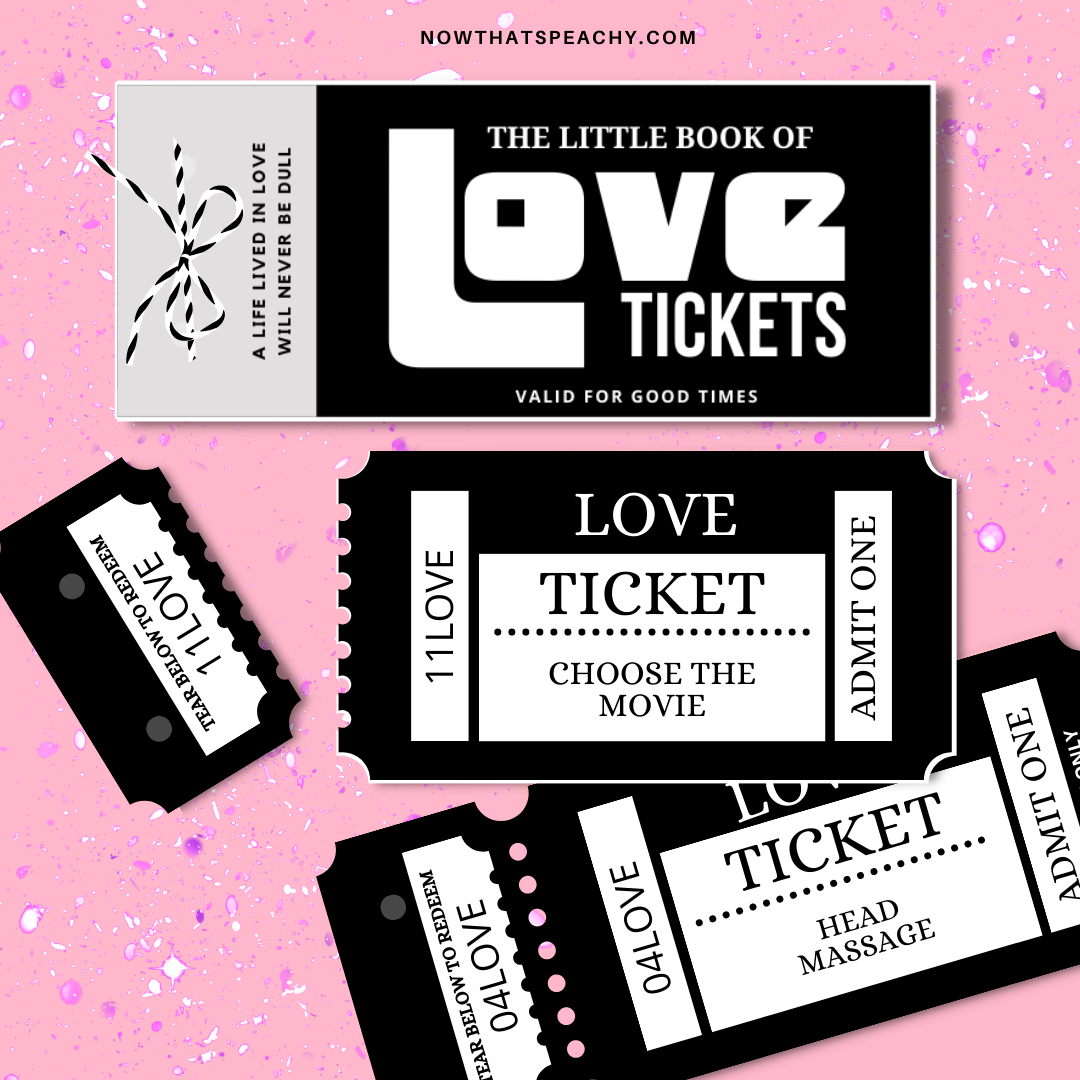 Shop for LOVE Couple ideas Ticket Voucher Coupon book printable DIY Template date night weekend treat appreciation print off valentines anniversary wife husband digital download fun cute idea present Birthday print off retro vintage theme night out boyfriend girlfriend gay lgbtqia partner mrs mr miss lady girl man male female adult explore anti vday  product shop easy cheap affordable personalized custom wedding bride to be gifts inspiration