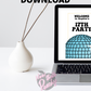 Mamma Mia welcome sign 1970s flared denim pants seventies 70's disco ball karaoke studio 54 editable canva printable template digital instant download edit sophie Donna and the dynamos invite edit custom musical movie design gold blue white modern color fun themed bachelorette birthday event 