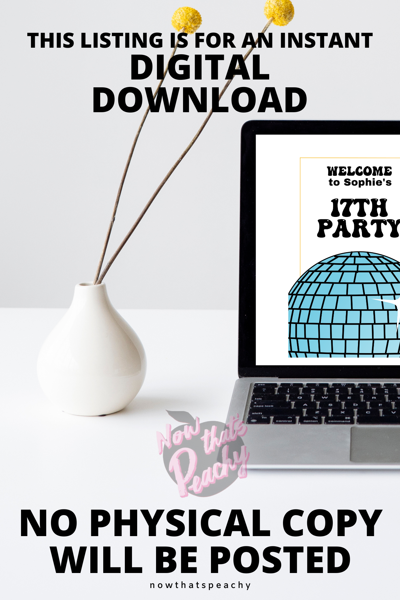 Mamma Mia welcome sign 1970s flared denim pants seventies 70's disco ball karaoke studio 54 editable canva printable template digital instant download edit sophie Donna and the dynamos invite edit custom musical movie design gold blue white modern color fun themed bachelorette birthday event 