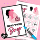 NEWLYWED BINGO game Printable Download Bachelorette Hen Parties Bridal Shower wedding humor dirty x-rated 18+ penis funny bride Party XXX