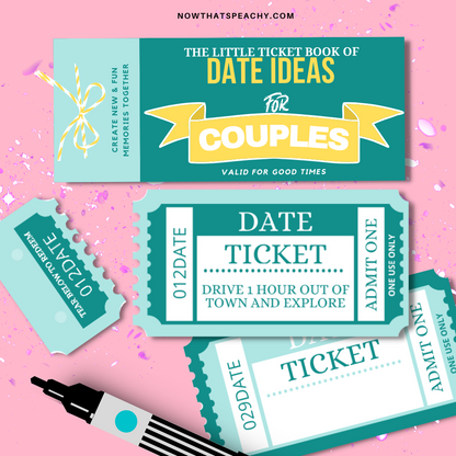 Buy Couples Date ideas Ticket Voucher Coupon book printable diy print off valentines anniversary wife husband digital download fun cute idea present  