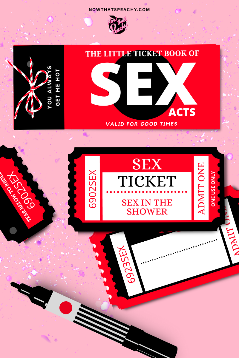 SEX Acts TICKET Voucher Book Printable Download Valentines Day Anniver picture