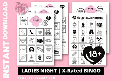 SEX or NOT BINGO Ladies Night game Printable Instant Download, Bachelorette Hens Parties Sex Toy Bridal Shower funny dirty x-rated 18+ adult
