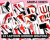 BLOODY WEAPONS Photo booth PRINTABLES Props Horror Movie Cartoon theme ...