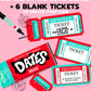 Shop for Grease Movie date night ideas Ticket Voucher Coupon book printable DIY Template couple date night weekend treat appreciation print off musical 70s 50s 1950s diner rocknroll fans valentines anniversary wife husband digital download fun cute idea present Birthday print off retro vintage theme night out boyfriend girlfriend partner mrs mr miss lady girl man male female adult explore anti vday  product shop easy cheap affordable personalized custom wedding bride to be gifts inspiration